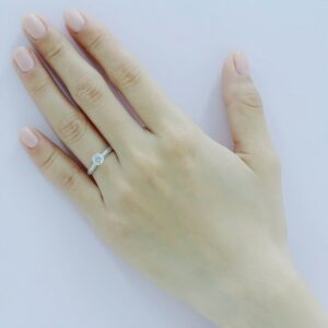 Nhẫn cầu hôn 14K CZ The Fleur-de-lis