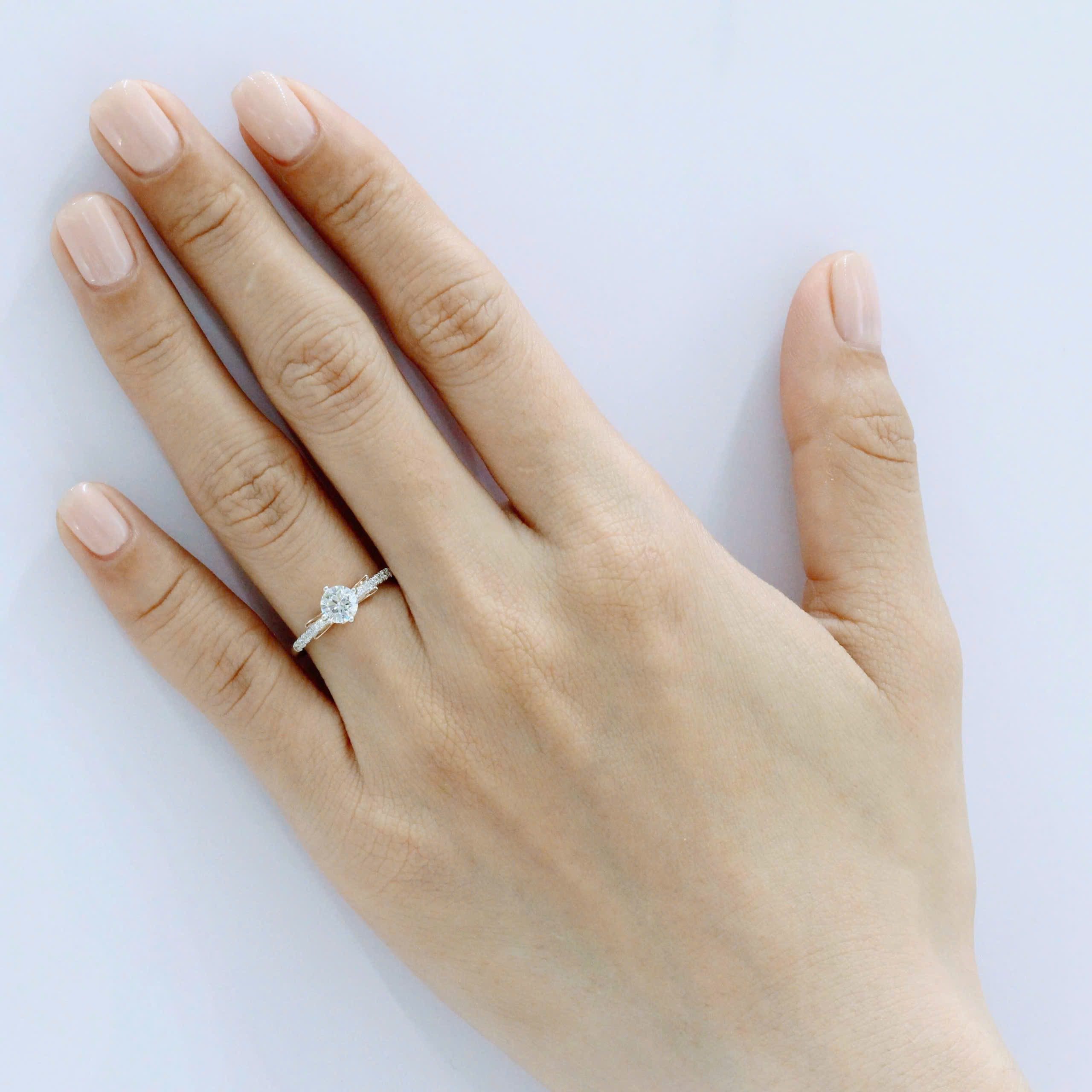 R18191-50 m Nhẫn cầu hôn Jasmine