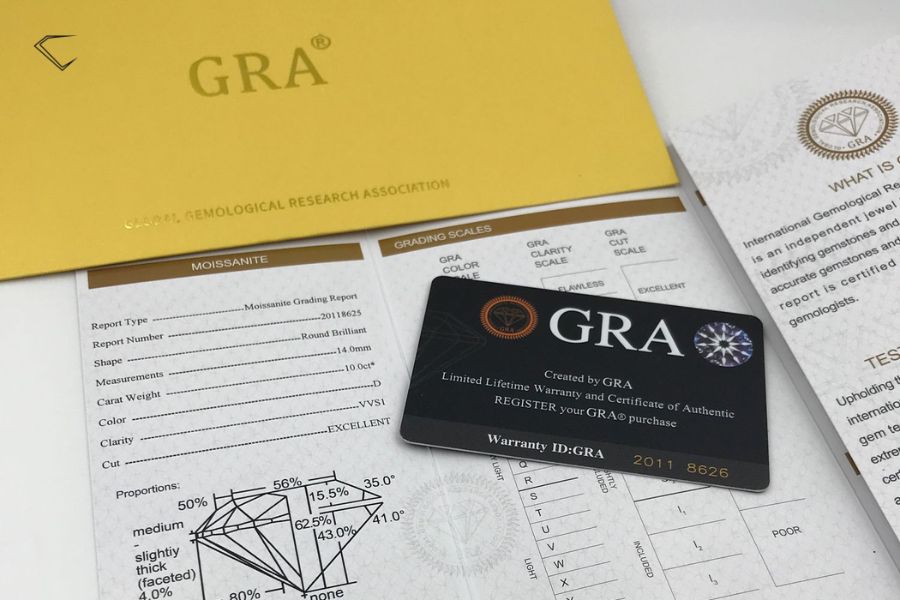 Tìm hiểu về giấy chứng nhận kim cương gra moissanite