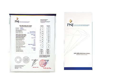 Giấy kiểm định kim cương PNJ