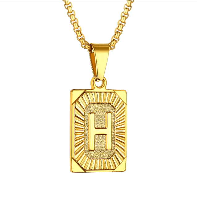 Mặt dây chuyền chữ h vàng 18k biểu tượng của sự may mắn và tài lộc