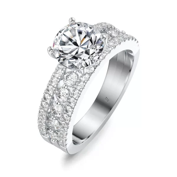 Vẻ đẹp lộng lẫy của nhẫn bạch kim nữ đính đá