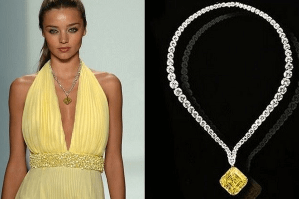 Vòng cổ đính kim cương Leviev’s Vivid Yellow