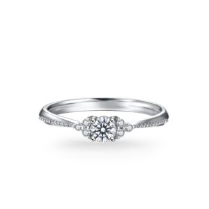 Nhẫn Cầu Hôn 14K Kim Cương White Mogra