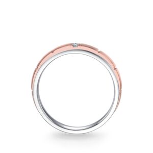 Nhẫn cưới nam 14K Kim Cương Simple Love