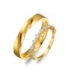 Cặp Nhẫn Cưới 14K CZ Brillante Amor