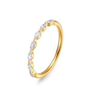Nhẫn Vàng 10K CZ Sparkling Stream