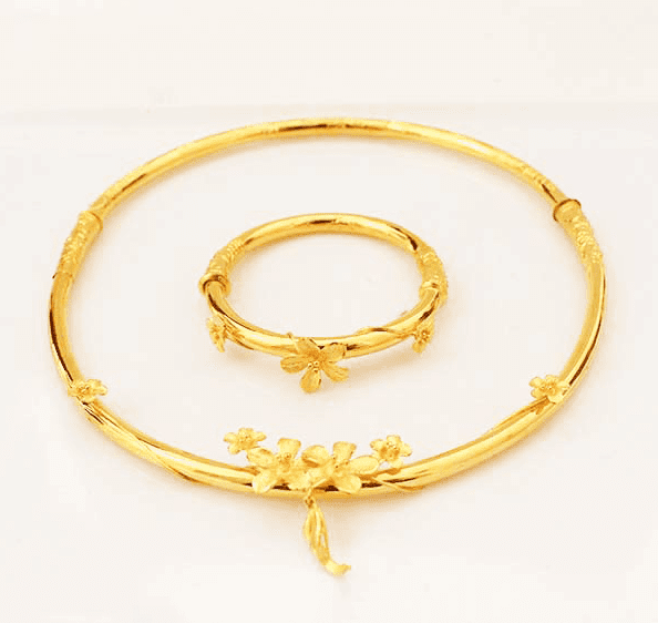 Bộ trang sức cưới 1 cây vàng tạo sự thanh lịch và sang trọng