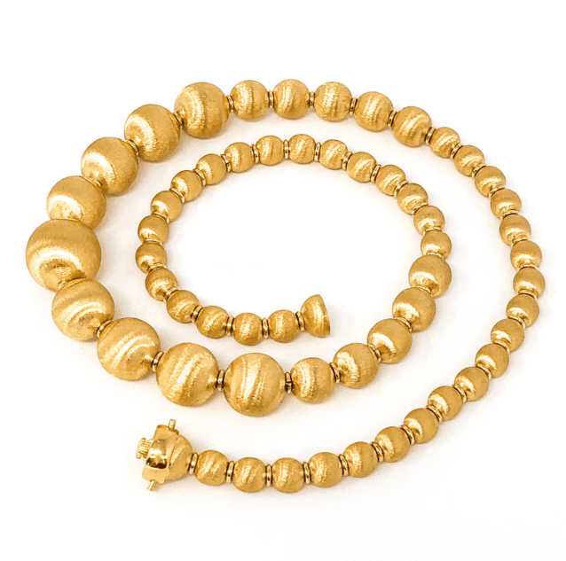 Dây chuyền bi vàng 18k biểu tượng của sự sang trọng giá trị bền vững 1