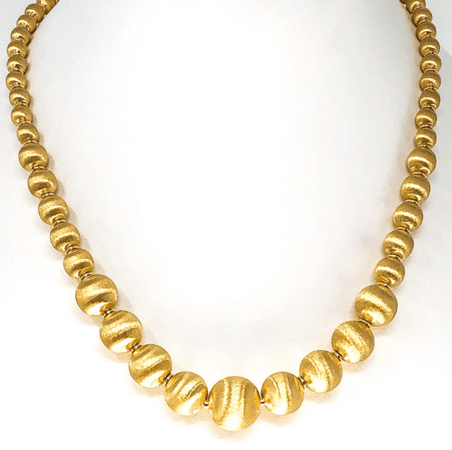 Dây chuyền bi vàng 18k biểu tượng của sự sang trọng giá trị bền vững