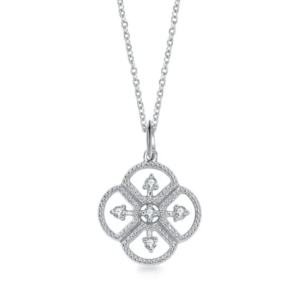 Dây chuyền cỏ 4 lá vàng 18k biểu tượng của may mắn và thành công 2