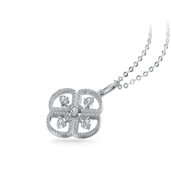 Dây chuyền cỏ 4 lá vàng 18k biểu tượng của may mắn và thành công 3