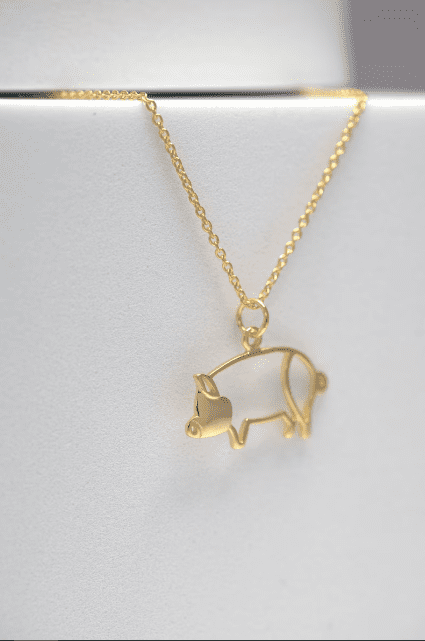 Dây chuyền con heo vàng 24k biểu tượng của sự may mắn, tài lộc và hạnh phúc 2