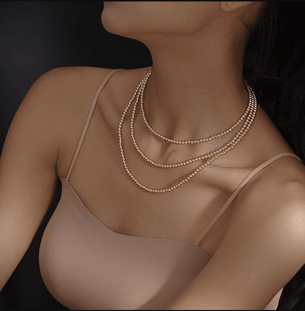 Dây chuyền vàng hạt tròn biểu tượng của sự tinh tế và phong cách sống của người phụ nữ hiện đại 2