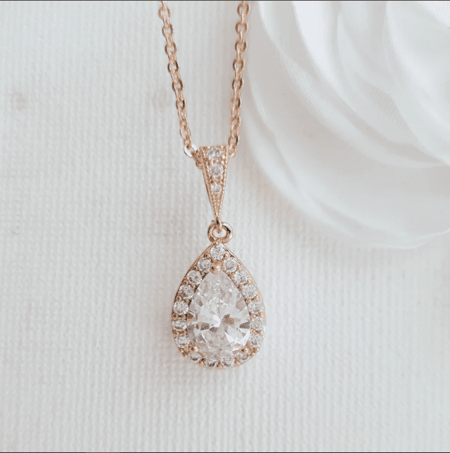 Mặt dây chuyền vàng hình giọt nước thiết kế độc đáo, hình dáng quyến rũ 3