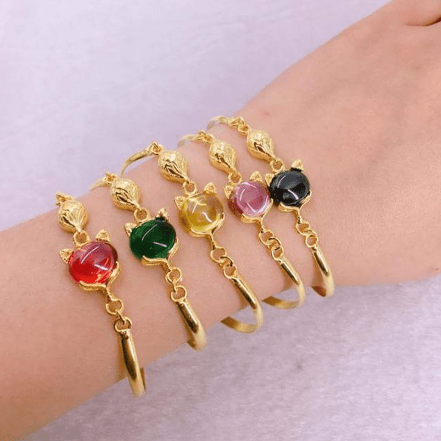 Lắc tay hồ ly vàng 24k biểu tượng may mắn, tài lộc và hạnh phúc