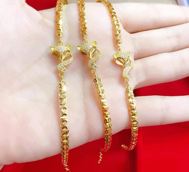 Lắc tay hồ ly vàng 24k biểu tượng may mắn, tài lộc và hạnh phúc