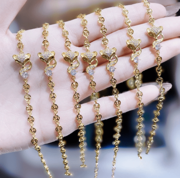 Lắc tay hồ ly vàng 24k biểu tượng may mắn, tài lộc và hạnh phúc