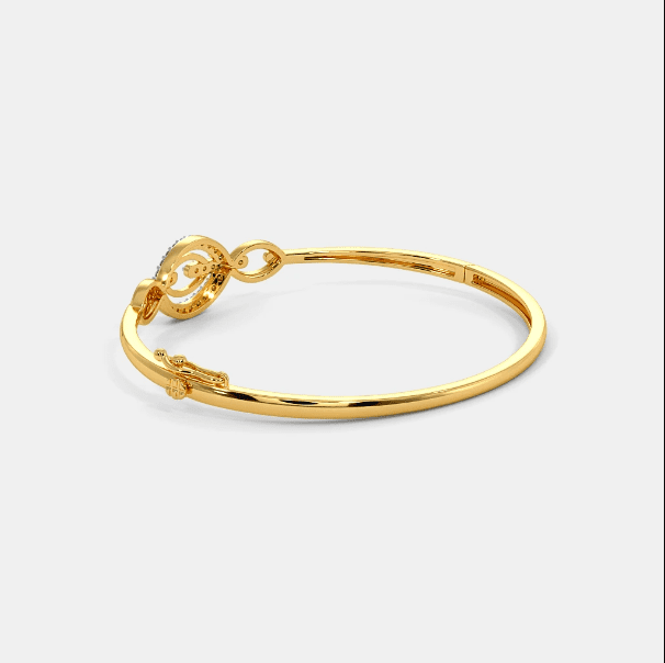 Vàng 18k lắc tay vàng nữ trơn biểu tượng của sự quý phái và sang trọng 4