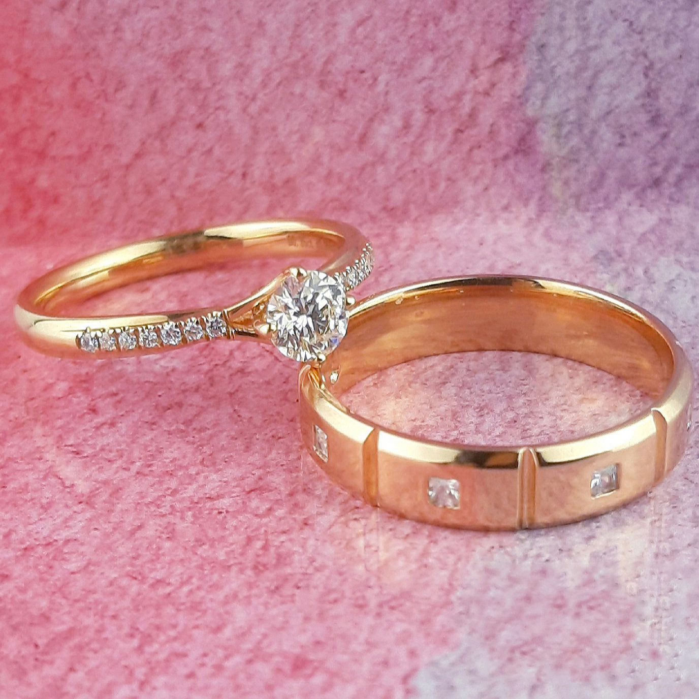 Mẫu nhẫn cưới vàng 18k đẹp & sang trọng