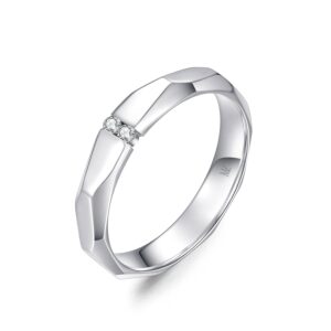 Nhẫn cưới nam Bạch Kim Kim Cương Freedom