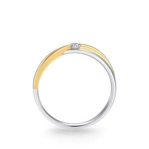 Nhẫn cưới nam 18K Kim Cương The Leos