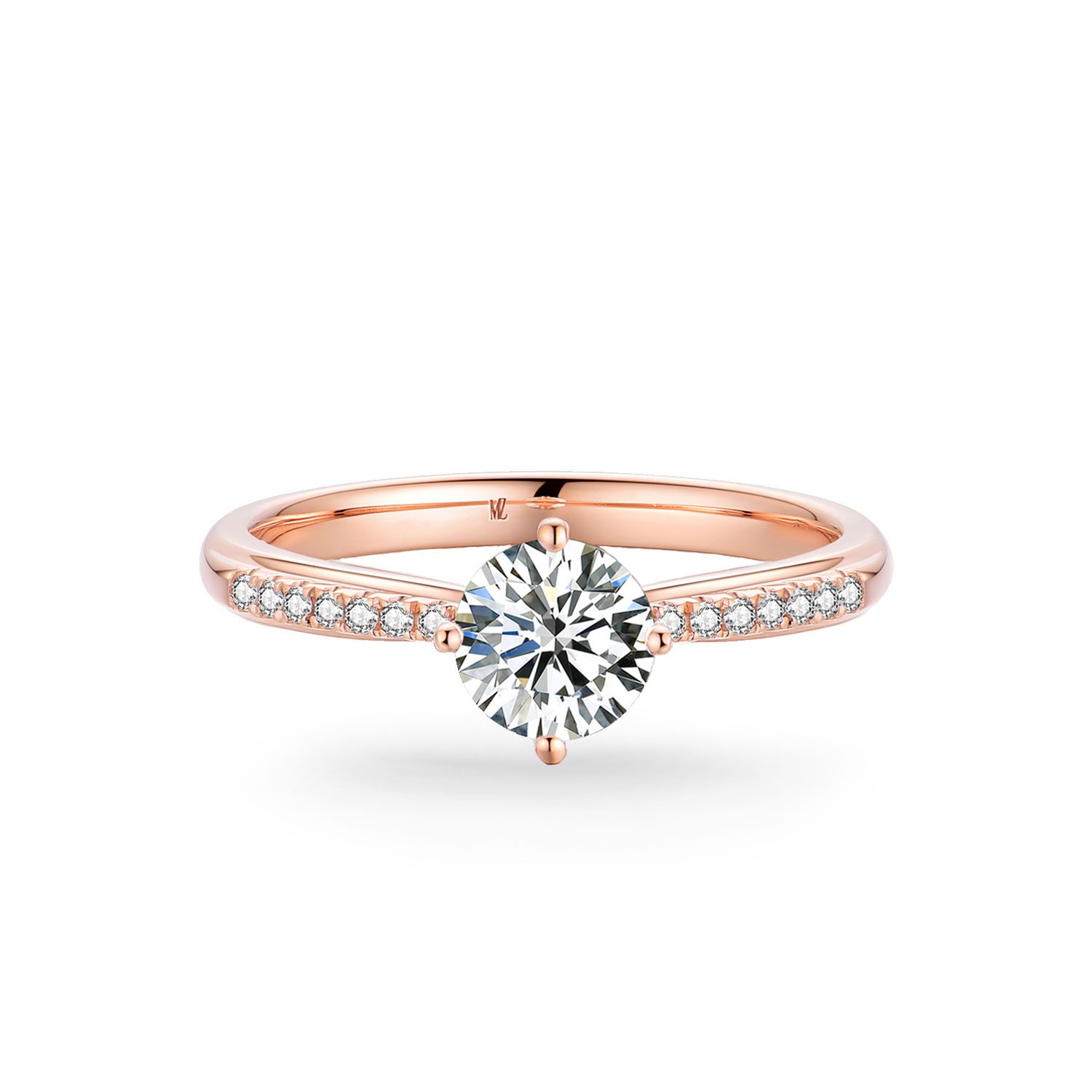 Nhẫn cầu hôn 14K Kim Cương The Peaceful Rhythm Nhẫn cầu hôn 14K Kim Cương The Peaceful Rhythm