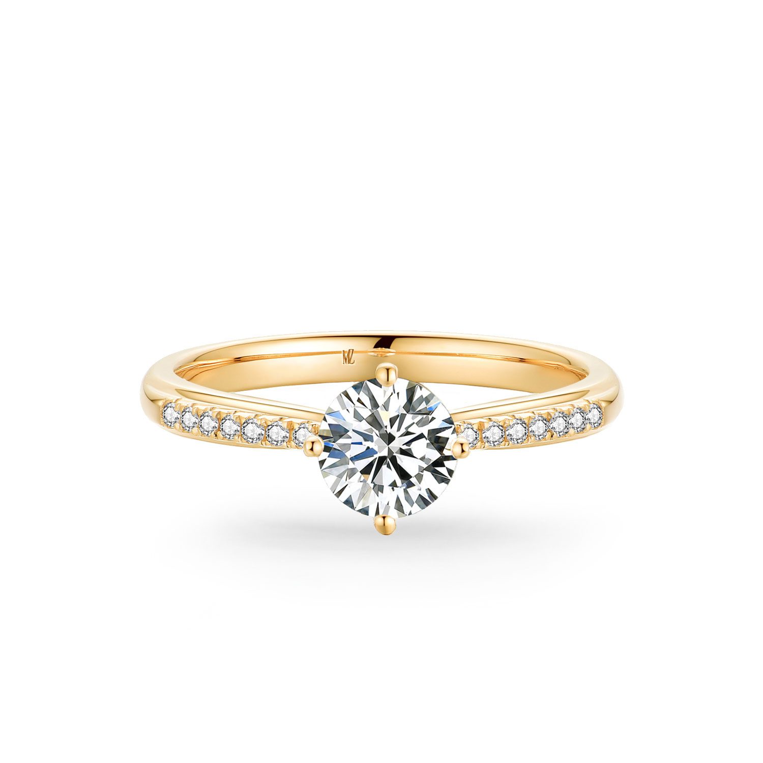 Nhẫn cầu hôn 14K Kim Cương The Peaceful Rhythm Nhẫn cầu hôn 14K Kim Cương The Peaceful Rhythm
