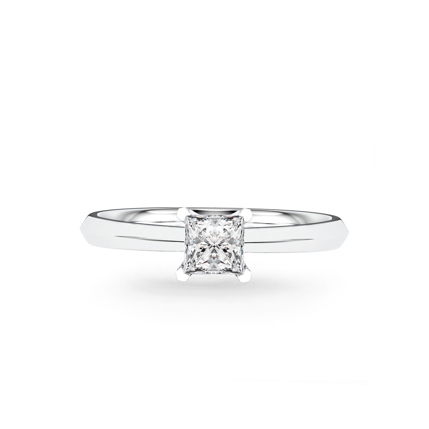 Nhẫn cầu hôn solitaire kim cương vuông - Olivia