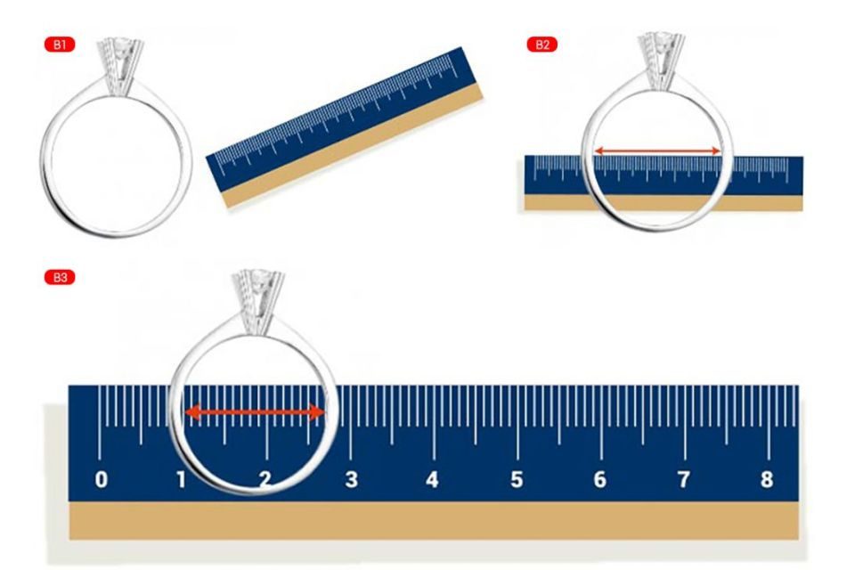 Cách tính size nhẫn bằng một chiếc nhẫn cũ