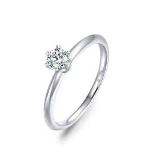 Nhẫn cầu hôn 14K CZ Callie