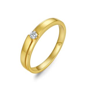 Nhẫn cưới nam 18K Kim Cương Portofino