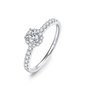 Nhẫn cầu hôn 10K CZ Aura