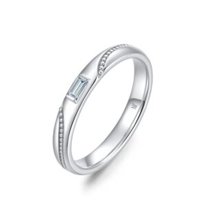 Nhẫn cưới nữ Bạch Kim Kim Cương Amatiel