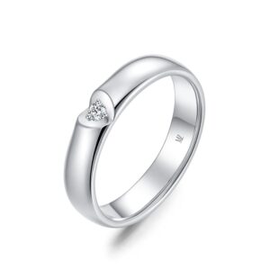 Nhẫn cưới nam 14K CZ Tender Love