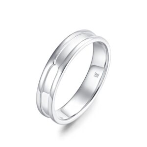 Nhẫn cưới nam 18K Kim Cương Esmeralda