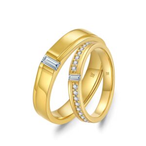 Cặp Nhẫn Cưới 14K CZ Sweety