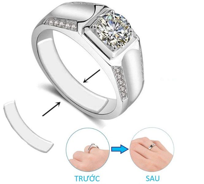 Sử dụng Miếng dán điều chỉnh size nhẫn