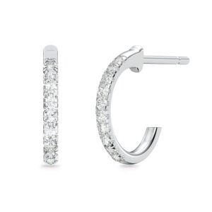 Hoa Tai Vàng 10K CZ Brooke dáng chữ C
