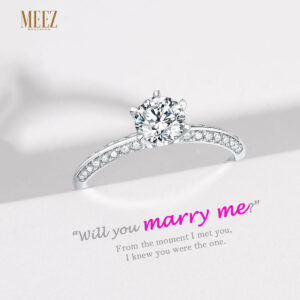 Nhẫn cầu hôn 10K CZ Crown Of Love