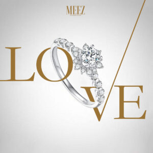 Nhẫn cầu hôn 14K CZ Dazzling Beauty