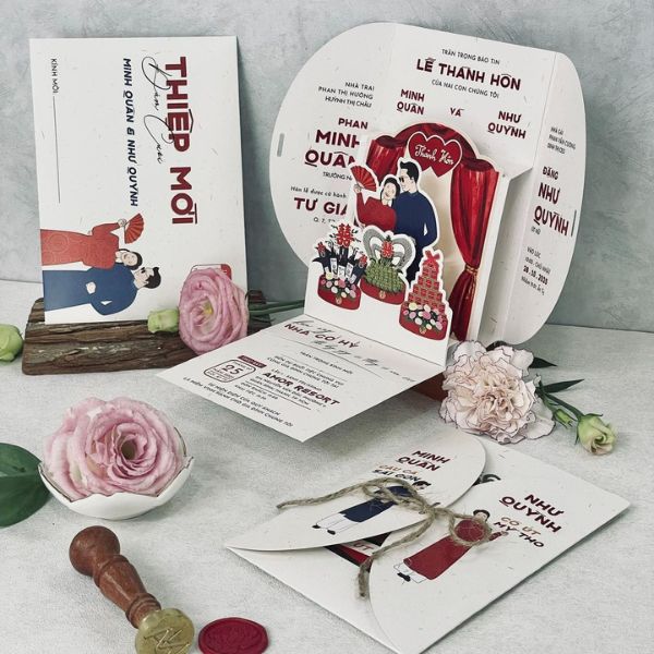 Mẫu thiệp cưới 3D