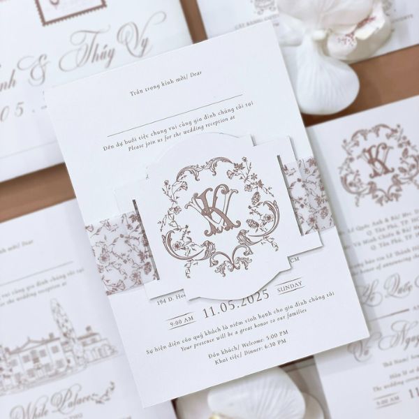 Mẫu thiệp cưới cổ điển