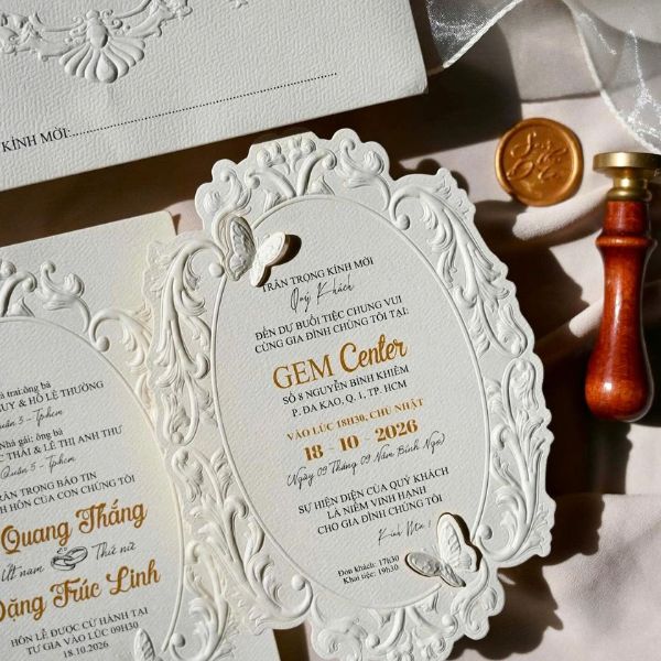 Mẫu thiệp cưới cổ điển