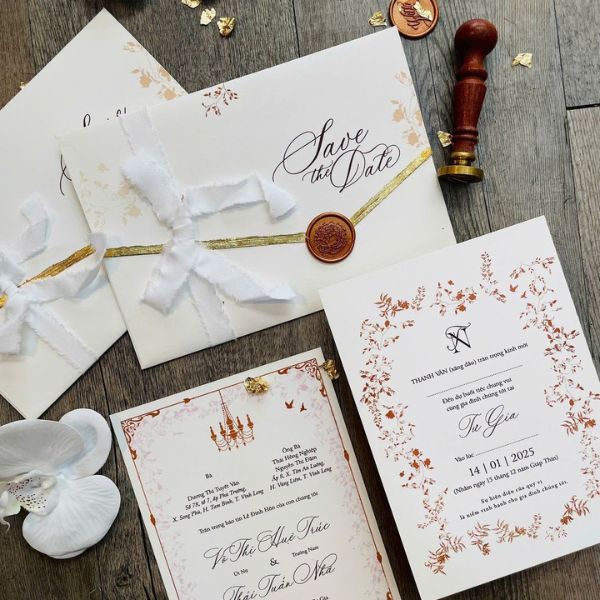 Mẫu thiệp cưới vintage