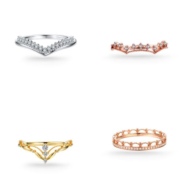 Một số thiết kế nhẫn nữ đơn giản kiểu vương miện