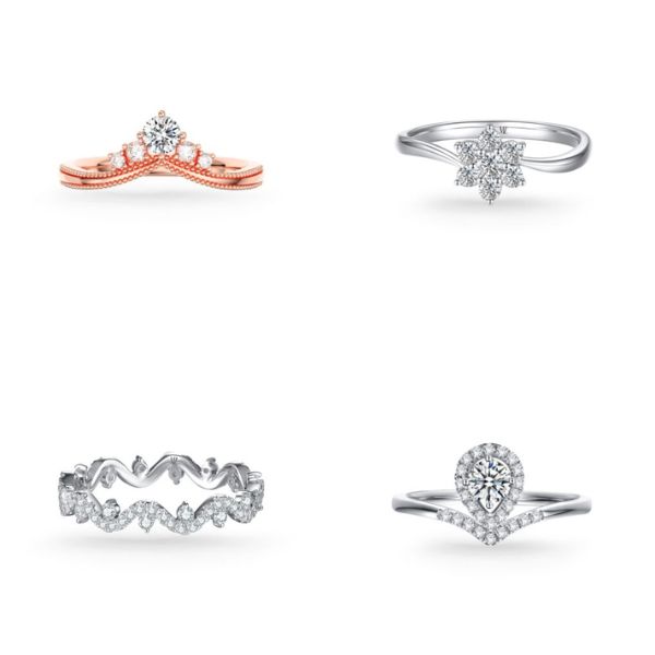 Một số thiết kế nhẫn nữ đơn giản xoắn nhẹ