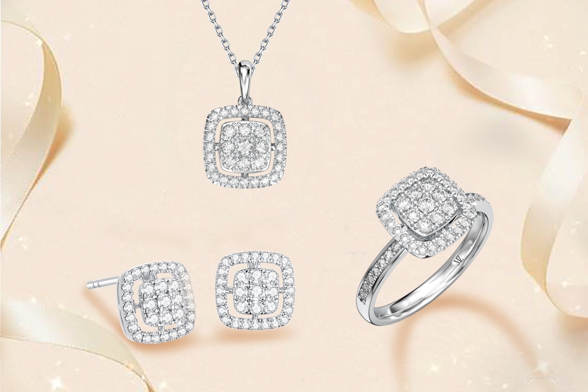 Nhẫn vàng mặt vuông nữ