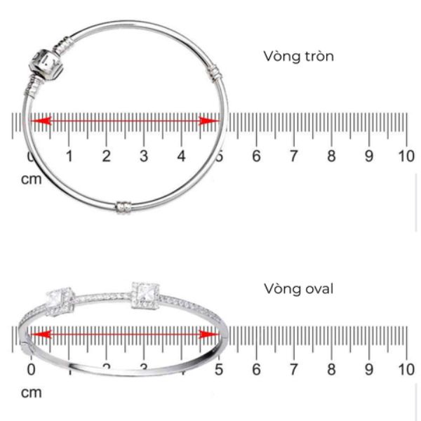 Cách đo size vòng tay theo đường kính