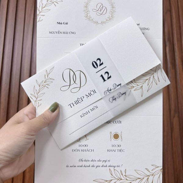 Mẫu thiệp cưới đẹp đơn giản